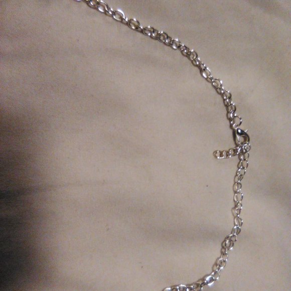 Large Teardrop Rhinestone Crystal Statement Necklace & Earrings - Picture 4 of 4